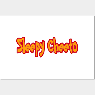 Sleepy Cheeto - Orange and Red - Front Posters and Art